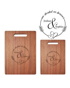 We decided on forever personalised chopping boards for couples in New Zealand.