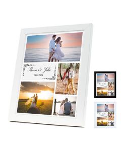 Personalised wedding and anniversary photo frames with collage.