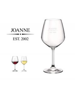 Personalised birthday wine glass