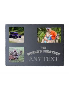 Personalised slate photo frame for The World's Greatest Mum