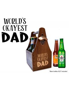 Fun gifts for dad world's okayest dad beer caddy