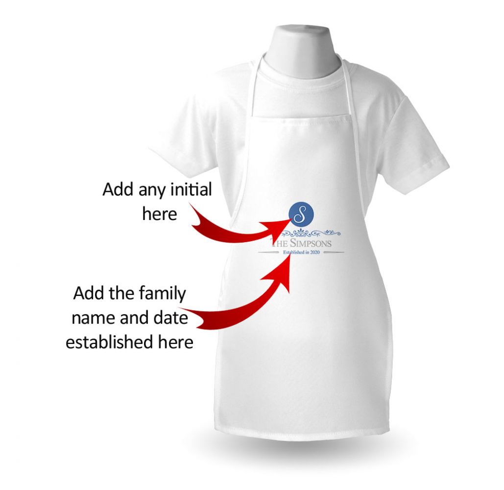Personalised Kitchen Aprons With Family