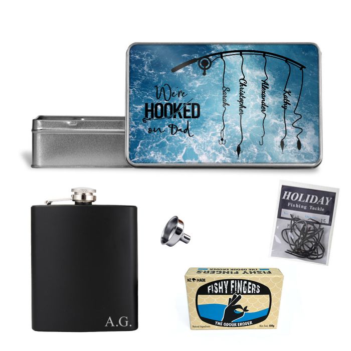We're hooked on Dad Hip Flask Fishing Gift Set