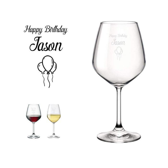 Engraved 18th 21st 30th Birthday Gift Personalised 9oz Crystal Wine Glass 