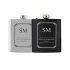 Personalised hip flasks for 18th birthday gift