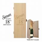 Personalised 18th birthday gift boxes for bottles of spirits, wine or Champagne.