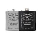 21st Birthday gift personalised Jack Daniels hip flask