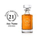 Personalised whiskey decanters for 21st birthday gifts