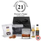 21st Birthday personalised whiskey glass gift boxes