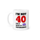Funny 40th birthday personalised mugs