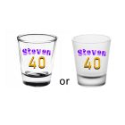 40th birthday personalised shot glasses