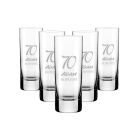 Personalised shot glasses for 70th birthday gift