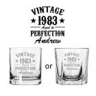 Aged to perfect personalised whiskey glass.