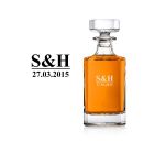 Personalised decanter with initials and date engraved.