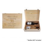 Personalised double bottle presentation gift box to celebrate an anniversary