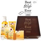 Luxury wedding anniversary gifts for women, Manuka Honey box sets personalised.