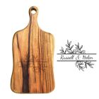 Personalised hardwood paddle boards with couple's names engraved