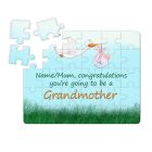 Personalised baby reveal jigsaw puzzles.