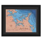 Bay of Islands framed 3D layered topographic map