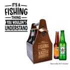 Funny gift beer caddy for people that love fishing