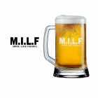 MILF Design beer glass for people that love fishing