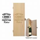 Vintage aged to perfection bottle gift box for birthdays.