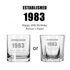 Personalised whiskey glass for birthdays
