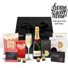 Champagne and gourmet treat gift boxes for new home owners