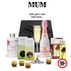 Indulgence gift pack for Mum with champagne, chocolates and beauty products.