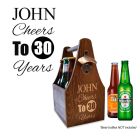 Cheers to 30 years personalised birthday gift beer caddy