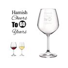 Cheers to 60 years personalised birthday gift wine glass