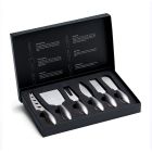 Stainless steel cheese knife gift set with six knives.