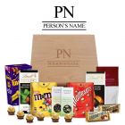 Personalised chocolate filled gift boxes with name and initials design