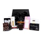 personalised coffee cup in a coffee themed gift hamper