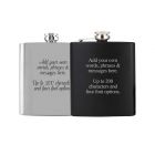 Hip flasks engraved with any words