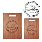 Personalised chopping boards for weddings and anniversaries.