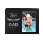 Personalised slate photo frame for Dad