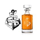 Decanter with personalised anchor design