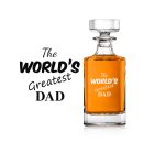 The world's greatest dad glass decanters