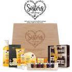 Manuka Honey luxury gift box with personalised design for sisters.