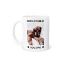 Personalised gift mugs with dog photo design