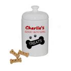 Personalised jar for dog biscuits