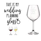 This is my wedding planning glass wine glass for engagement gifts.