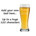 Personalised message beer glasses