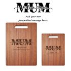 I Love Mum personalised wood chopping boards