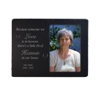 Personalised slate photo frame for remembrance