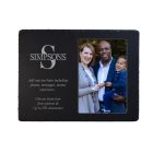 Personalised slate photo frame for new home gift