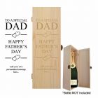 Personalised father's day gift presentation box for wines, champagne and spirits