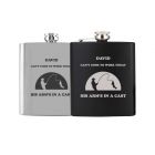 fishing funny personalised hip flask