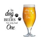 Funny dog beers stemmed crystal beer glass